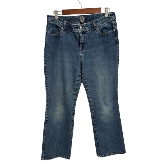 Chico's Womens 1.5S US 10 Stretch Denim Jeans Western Cowgirl Chore Barn Work - Picture 1 of 9